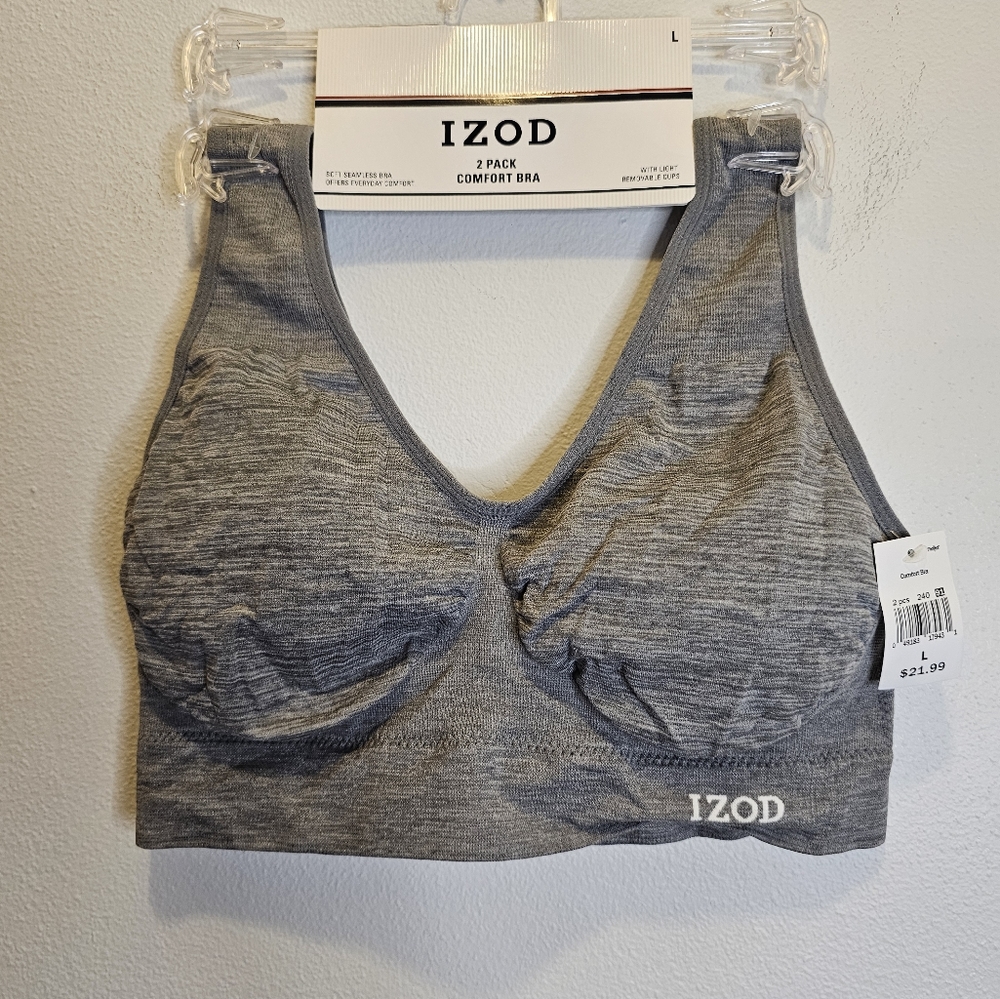 NWT IZOD 2pk sports bra Size L